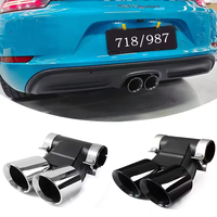 Tuyaux d'échappement de voiture SYPES pour Porsche Cayman 718 981 987 mise à niveau 304 système d'échappement de Performance en acier inoxydable double embouts de silencieux