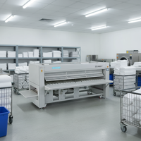 Planchadora de Ropa Plana Automática de 5 Pliegues con Pantalla Táctil de 3300x3000mm y 1 Año de Garantía