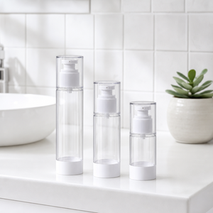 OEM/ODM Bulk Clear Plastic Airless <b>Pump</b> <b>Dispenser</b> <b>Bottle</b> Custom Color Base Cosmetic Serum Liquid Container - Product Image 3