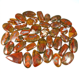 Lote de Cabujones de Ágata Natural con Costuras Naturales, Formas y Tamaños Variados, Piedras Preciosas Sueltas para Joyería, Precio al por Mayor - Product Image 1