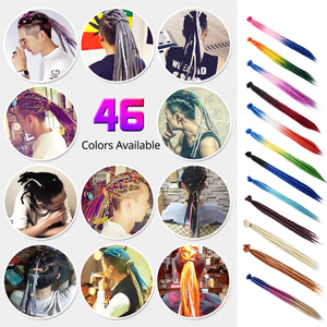 AliLeader – Extensions de <span class=keywords><strong>cheveux</strong></span> synthétiques, couleur unie, Dreadlocks artificielles faites à la main, <span class=keywords><strong>cheveux</strong></span> crochetés bruns, 1 brin - Product Image 6