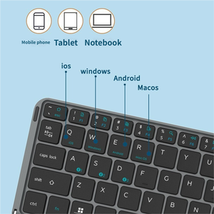 Teclado plegable portátil recargable ibox 11, teclado Bluetooth 5.0 con trackpad - Product Image 3