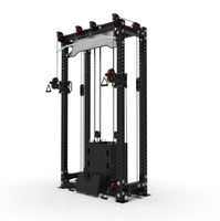POWERMAN - Máquina de Gimnasio Multifuncional con Sistema de Poleas y Cables, Power Rack Smith, la Más Nueva del Mercado