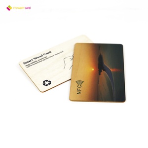 Cartes de visite personnalisées avec logo, prix d'usine YTS, cartes-cadeaux personnalisées, cartes de visite en bois recyclables vertes avec NFC - Product Image 4