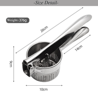 Presse à pommes de terre et presse-purée en acier inoxydable robuste outil de cuisine presse et purée Gadget de cuisine pour Fruits légumes nourriture pour bébé