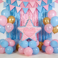 Décorations de fête d'anniversaire : Guirlandes triangulaires, fanions et bannières festifs à motif cheval de dessin animé – Fournitures de décoration