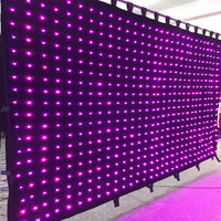 Ilumina tu Escenario Móvil: Cortina LED P10 de 2x2m para Fondo de Escenario, Cortina de Video LED, Cortina de Estrellas LED