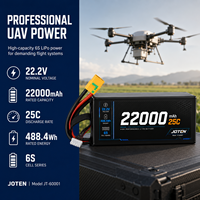Аккумулятор JOTEN 6S 22000 мАч 22.2В 25C LiPo с высокой токоотдачей для тяжелых гексакоптеров, октокоптеров и БПЛА