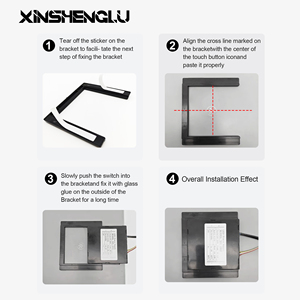 Interrupteur tactile intelligent XSL OEM ODM 12V avec pilote intégré, CCT réglable 3000K-6500K, gradation progressive et mémoire pour miroir - Product Image 6