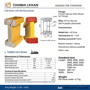 Poutres de coffrage en <span class=keywords><strong>bois</strong></span> H20 pour la construction en béton – Offre Spéciale - Product Image 6