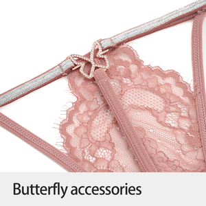 Tanga de Encaje Evenyoung para <span class=keywords><strong>Chicas</strong></span>, Venta al por Mayor, Nueva Tanga Sexy Transparente con Encaje de Mariposa, Accesorio de Lencería Femenina - Product Image 2