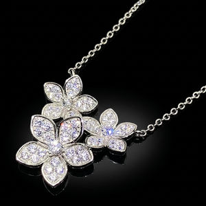 Conjunto de Joyería de Moda al por Mayor, Collar de Flores Chapado en Rodio para Mujer, Regalo de Boda - Product Image 6