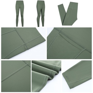Nouveau <span class=keywords><strong>pantalon</strong></span> de yoga taille haute pour <span class=keywords><strong>femme</strong></span> Leggings de contrôle du ventre Pantalons de yoga fitness extensibles <span class=keywords><strong>avec</strong></span> poches pour <span class=keywords><strong>femme</strong></span> - Product Image 3