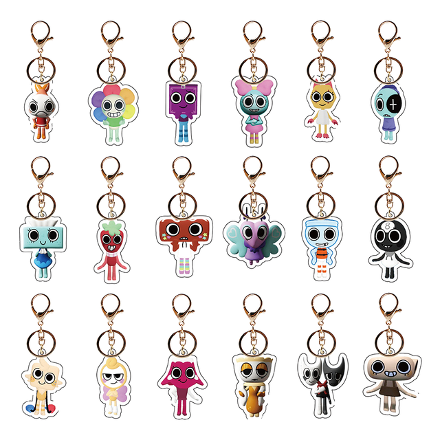 OEM Factory Custom 3D Cartoon-Shaped Light Acrylic Keychain Doll Accessories Non-Toxic Eco-Friendly for Games