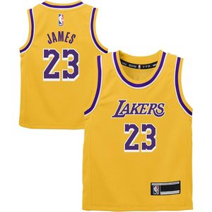 Maillot de basket-ball pour bébé garçon, édition icône jaune, LeBron James 23, Los Angeles Lakers - Product Image 1