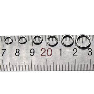 100 pièces/sac <span class=keywords><strong>meilleur</strong></span> prix en acier inoxydable connecteur outils matériel de pêche haute résistance anneau fendu eau salée - Product Image 2