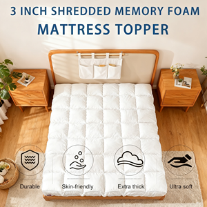 <span class=keywords><strong>Surmatelas</strong></span> de literie ferme extra épais de 2 "sur-matelas matelassé en microfibre douce et moelleuse avec sangles d'angle élastiques - Product Image 5