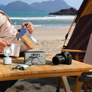 Ngân hàng điện cầm tay 100W năng lượng mặt trời Máy phát điện với AC Outlet nhanh phí ngoài trời khẩn cấp chiếu sáng dự phòng cho cắm trại du lịch - Product Image 2