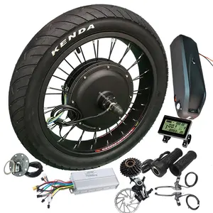 48v 52v 1000w 1500w 2000w 3000w pneu gordo cubo de roda traseira kits fatbike kit de conversão bicicleta gorda ebike bicicleta elétrica 20 26