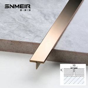 Embellecedor de esquina de acero inoxidable Metal decorativo Perfil en T de acero inoxidable Borde de azulejo Embellecedor de esquina - Product Image 6