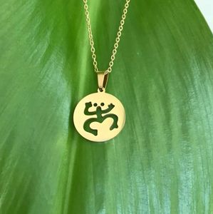 Delicado collar con colgante de Coqui Taino chapado en oro de 18K, collar de Puerto Ricon, joyería Coqui Taino, joyería de Puerto Rico, joyería de playa - Product Image 1