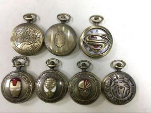 세련된 빈티지 석영 포켓 시계 Steampunk 남여 공용 펜던트 플립 중공 블랙 브론즈 실버 골드 시계 시계 다양한 스타일 - Product Image 4