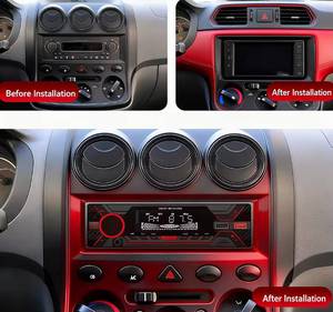 เครื่องเล่นวิทยุติดรถยนต์ 12V 1DIN แบบยูนิเวอร์แซล พร้อมเครื่องส่งสัญญาณ FM บลูทูธ AUX USB/WAV รองรับโทรศัพท์และไฟล์ MP3 - Product Image 3