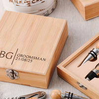 Ouvre-bouteille personnalisé, verseur, bouchon, coffret cadeau en bois, ouvre-bouteille en bois, boîte à vin en bois
