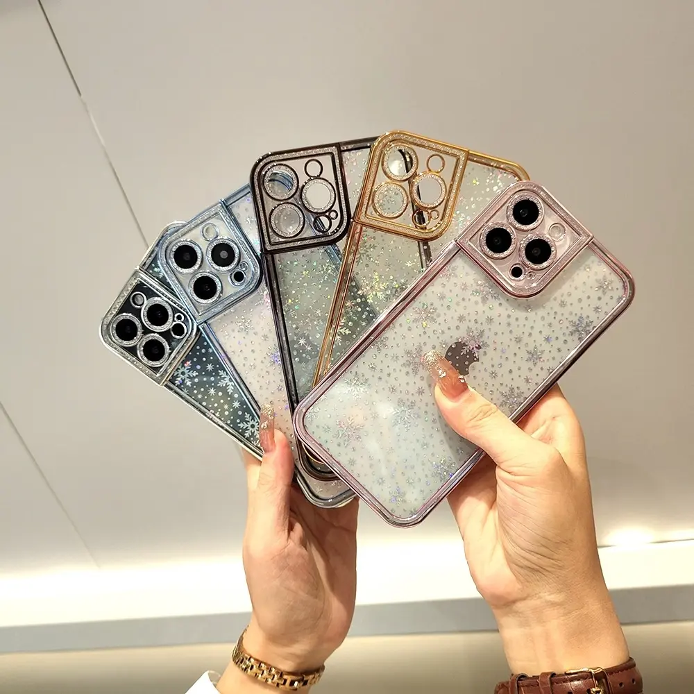 Bling Glitter Star Transparent Phone Case For iPhone 14 13 12 11 Pro Max X Xs Max Xr 14 Plus 7 8 Plus SE2 diamond phone case