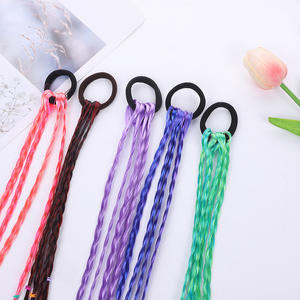 跨境可爱儿童假发彩色马尾辫亚马逊同款发饰库存TEMU来源专为 - Product Image 4