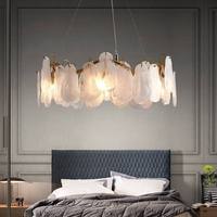Lustre en verre doré de luxe moderne, luminaire suspendu décoratif à LED pour villa, salon, salle à manger