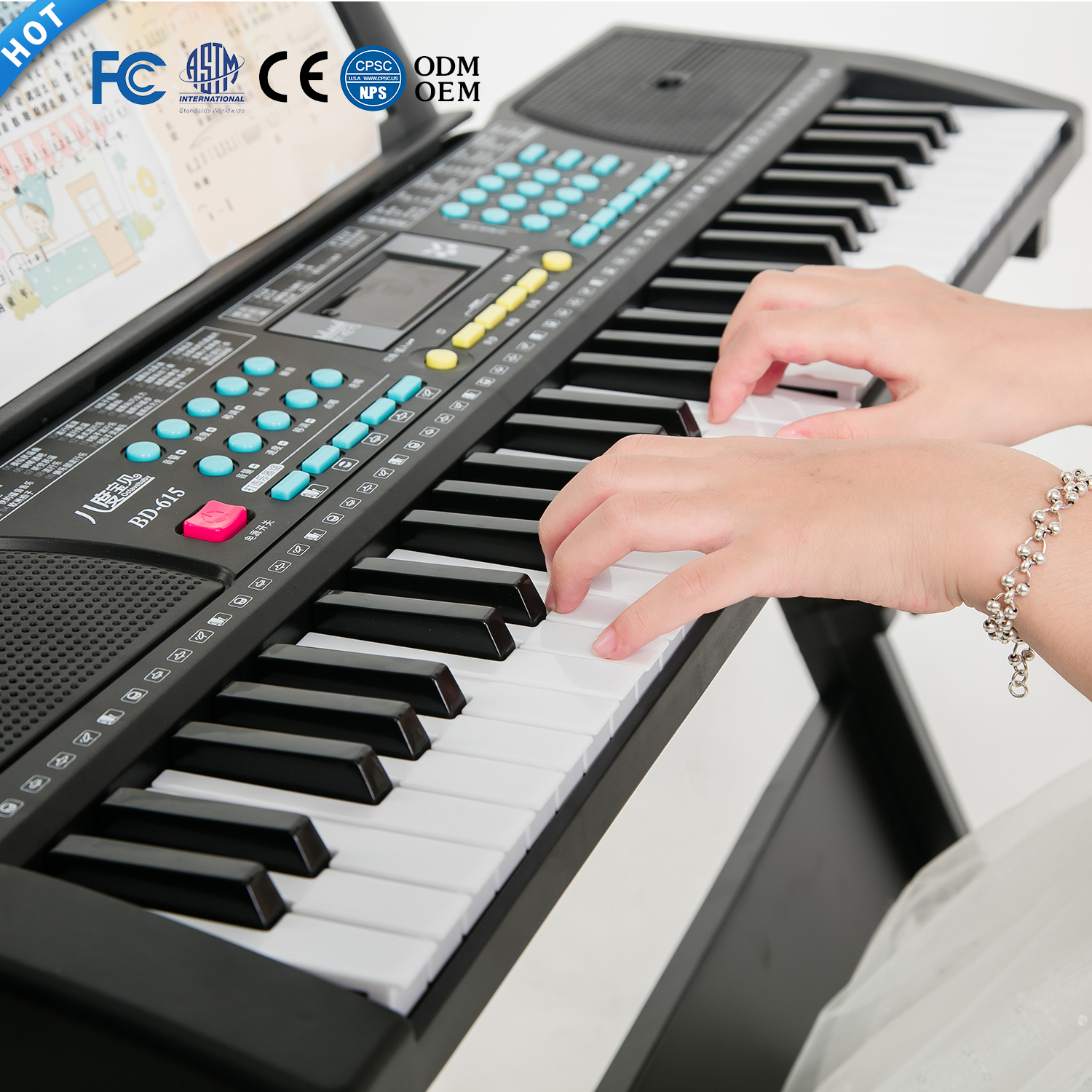 Educational Toys 61 Keys Electronic Piano Synthesizer Teclado Musical Electronic Keyboard Organ With Speaker