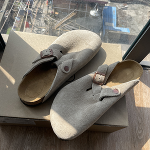 Birkenstocks Pantoufles confortables d'hiver pour femmes Meilleure vente Automne Cuir véritable <span class=keywords><strong>Sabots</strong></span> en liège Eva Anti-dérapant Orteils Plat Peluche - Product Image 2