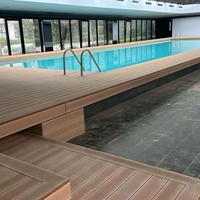 Planches de terrasse en composite bois-plastique à double face, rainurées et durables
