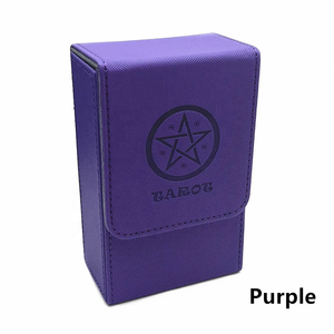 Boîte de rangement pour jeu de tarot de style espagnol MIO en cuir PU pour le rangement intérieur des cartes de tarot, des dés et des jeux d'échecs pour enfants - Product Image 6