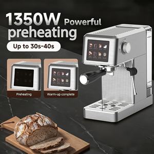 Cafetera Eléctrica Portátil de 20 Bares con Espumador de Leche, 1350W, Calentamiento Rápido, para Cappuccino/Latte, Café Frío, Pantalla Táctil de Acero Inoxidable - Product Image 4