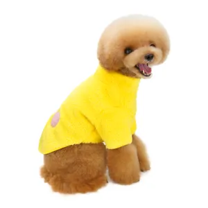 Diskon besar pakaian anjing musim gugur musim dingin tebal mewah Sweater anjing Hoodie mewah warna kustom rompi hewan peliharaan pakaian untuk anjing kecil sedang