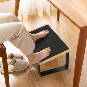 Reposapiés Ergonómico de <span class=keywords><strong>Madera</strong></span> Color Negro Carbón para Debajo del Escritorio para Oficina en Casa - Product Image 5