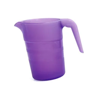 Hot sale plastic beer pitcher 1L reusable milk jug with spout and handle milk bag holder pitchers