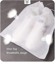 Vente flash : 300 sacs à chaussures non tissés - Sacs de rangement jetables anti-poussière avec cordon de serrage pour événements de mariage/hôtel/spa