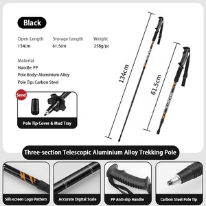 Gran oferta, bastón <span class=keywords><strong>de</strong></span> <span class=keywords><strong>trekking</strong></span> <span class=keywords><strong>de</strong></span> aleación <span class=keywords><strong>de</strong></span> aluminio, <span class=keywords><strong>bastones</strong></span> <span class=keywords><strong>de</strong></span> escalada telescópicos <span class=keywords><strong>de</strong></span> 3 secciones para senderismo, montañismo, bastón <span class=keywords><strong>de</strong></span> <span class=keywords><strong>trekking</strong></span> - Product Image 3