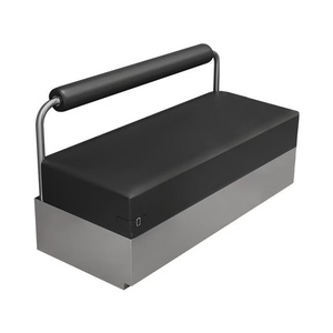 طقم طاولة وكراسي مثبتة على الحائط من الفولاذ المقاوم للصدأ بتصميم صناعي مخصص لمقاهي الحليب والشاي والحانات والمطاعم - Product Image 5