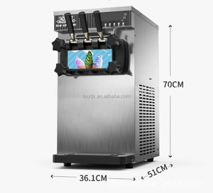 Macchina per Gelato Soft Serve Commerciale a 3 Gusti, Gelatiera per Yogurt Congelato per Negozi di Dessert, Caffetterie e Uso Domestico - Product Image 3