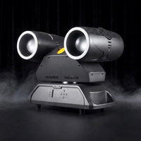 Lumière d'effet de scène à double tête rotative automatique, lumière laser LED activée par le son, stroboscope à tête mobile RGBW, KTV, pub, bar