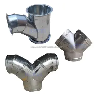 Galvanized pipes are used to exhaust oil fumes supply fresh air exhaust ventilation ducts for workshops and production sites