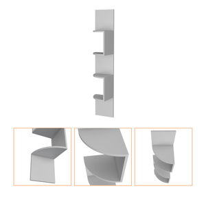 Rosebud Corner Floating Shelf 4 Tier Modern Wall Mount <b>Storage</b> Unit <b>For</b> Living Room Bedroom Office Decor - Product Image 5