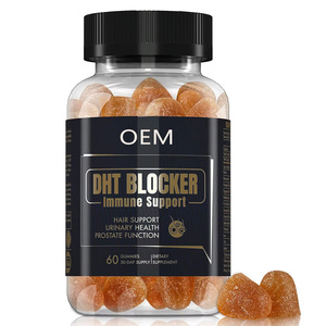 OEM gula Halal bebas Gummies <span class=keywords><strong>DHT</strong></span> pemblokir <span class=keywords><strong>MIN</strong></span> 5 5% gergaji Palmetto <span class=keywords><strong>DHT</strong></span> blok Gummies - Product Image 1