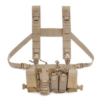 Gilet tactique de combat multi-poches réglable et détachable avec système MOLLE, porte-chargeurs en nylon