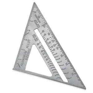 7inch Measurement Tool Square Ruler Aluminum Alloy Speed Protractor Miter For Carpenter Tri-square Line Scriber Saw Guide