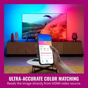 Kit de Retroiluminación <span class=keywords><strong>HDMI</strong></span> <span class=keywords><strong>Sync</strong></span> <span class=keywords><strong>Box</strong></span> para TV, 4K 60Hz RGBIC, Iluminación Ambiental Inmersiva, Control por Aplicación WiFi, para Pantallas de 55-65 Pulgadas, Juegos y Cine en Casa - Product Image 3